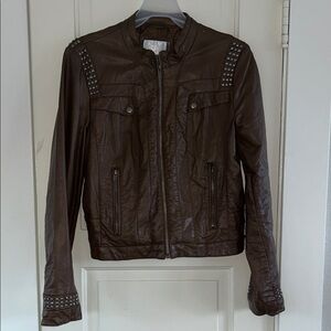 Brown Studded Women's Jacket